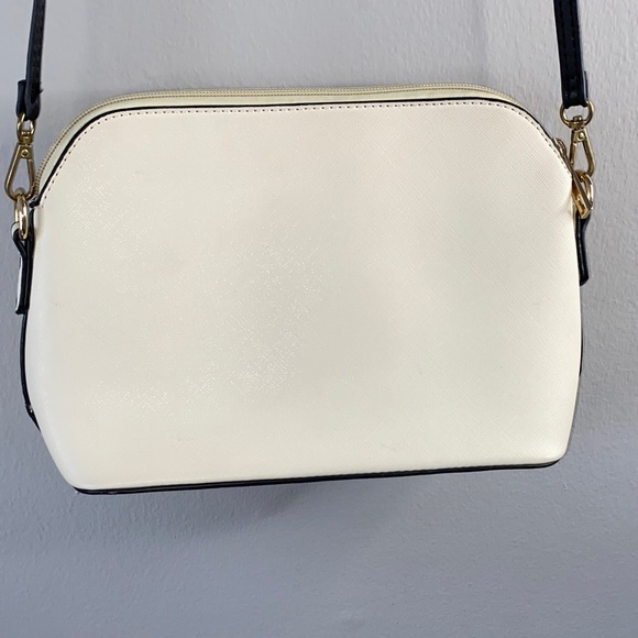 Chic White Crossbody Bag with Navy Strap - Picture 8 of 16